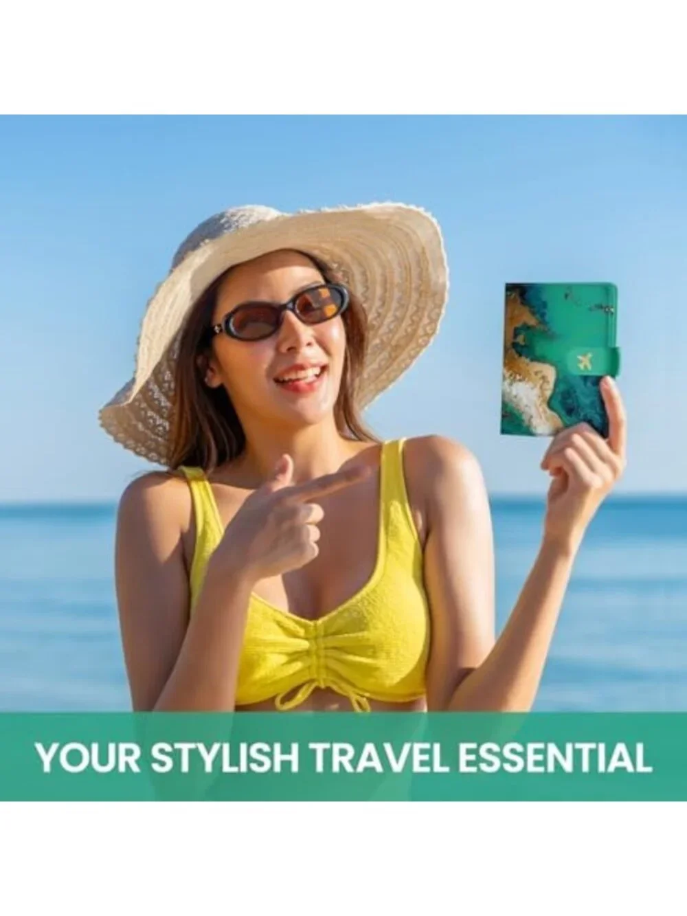 RFID Blocking Travel Passport Holder Wallet with Magnetic Closure - Secure